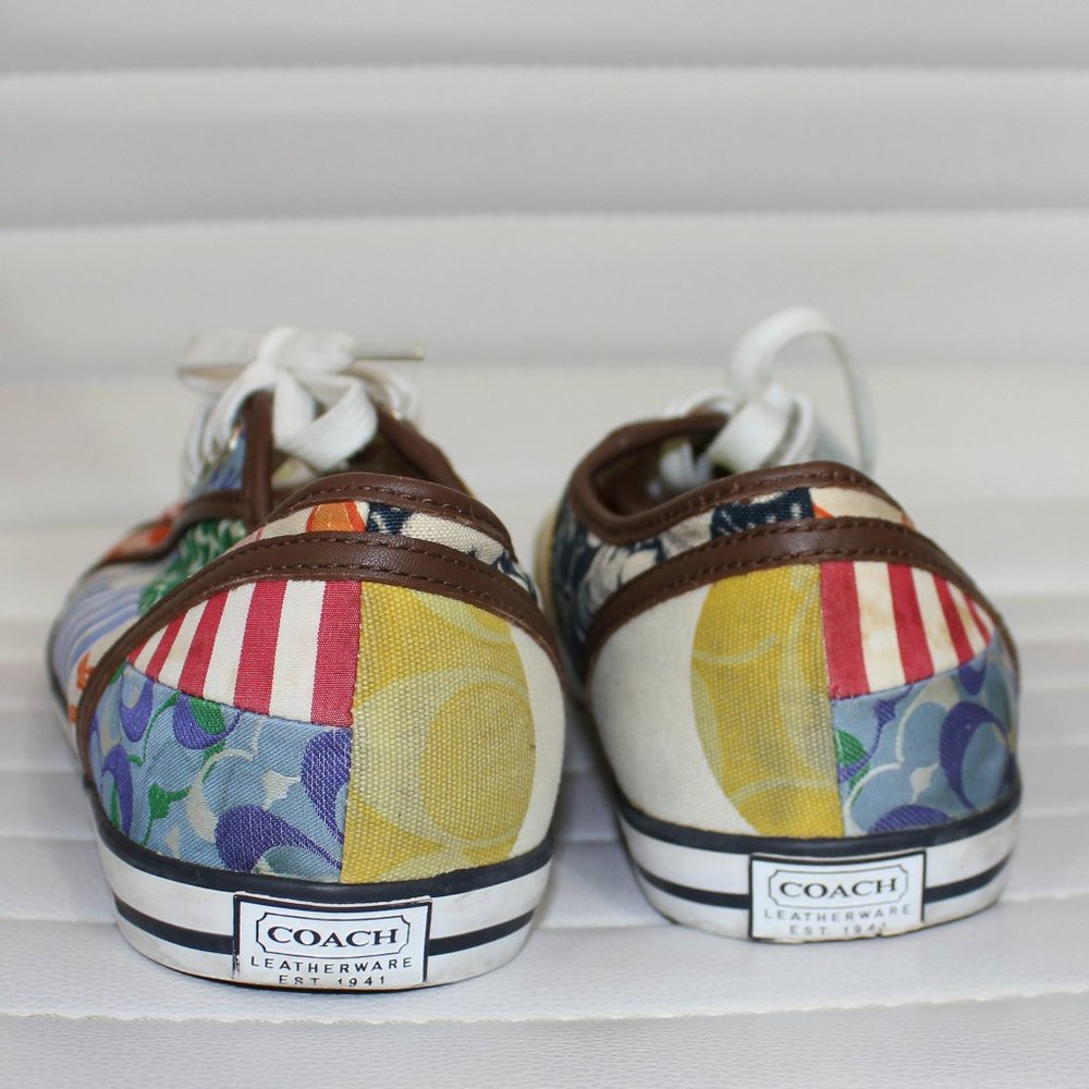 Coach lightweight Skate sneaker Geometric pattern Women's Size 9M - Picture 8 of 9